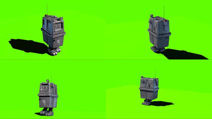绿幕视频素材Gonk droid机器人