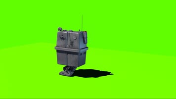 绿幕视频素材Gonk droid机器人