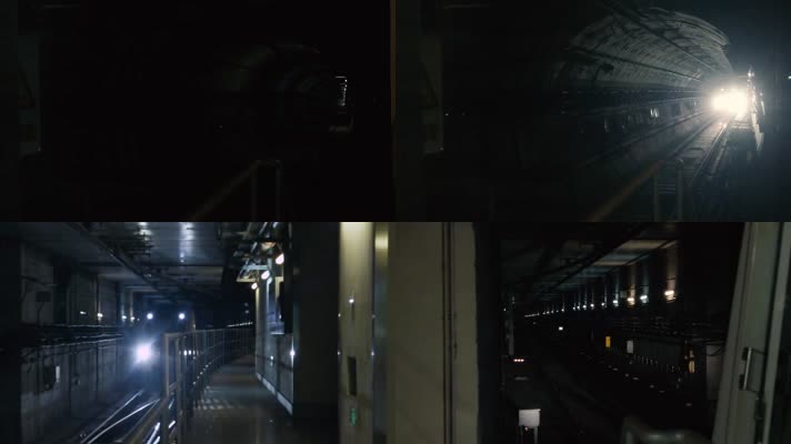 地铁隧道列车科幻素材