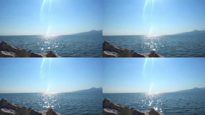 大海波光，天气晴朗