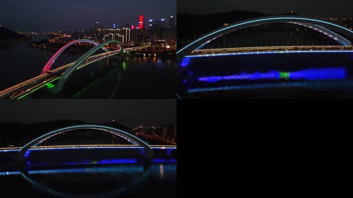 南宁大桥夜景航拍