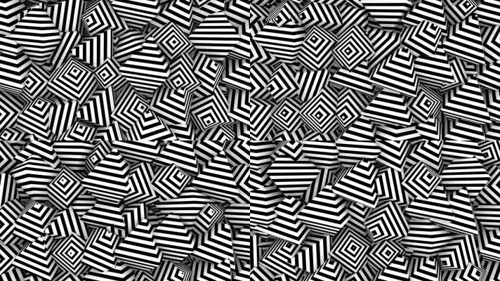 黑白方块波纹迷幻