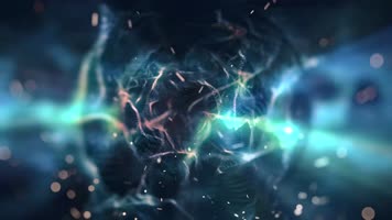 蓝色分形球体移动背景