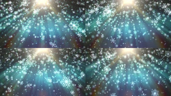 4K唯美雪花飘落视频背景