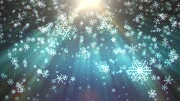 4K唯美雪花飘落视频背景