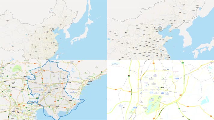 唐山市区域平面地图