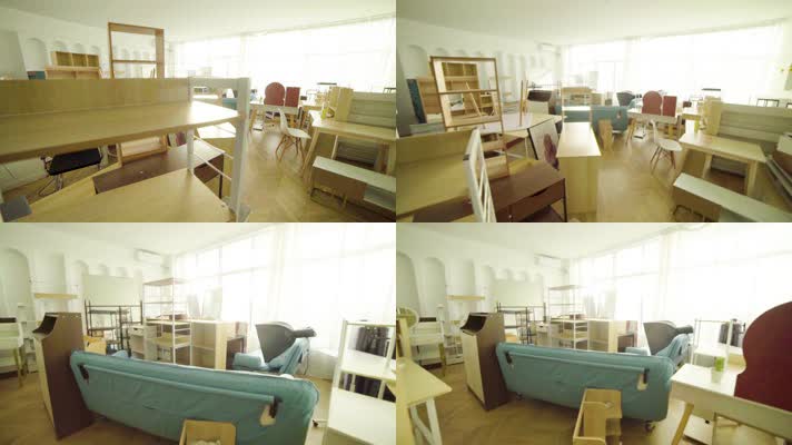 家具仓库杂乱实拍