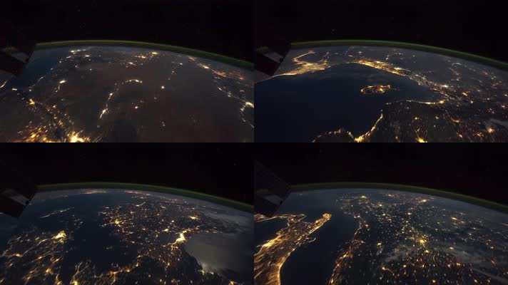 国际空间站地球夜晚