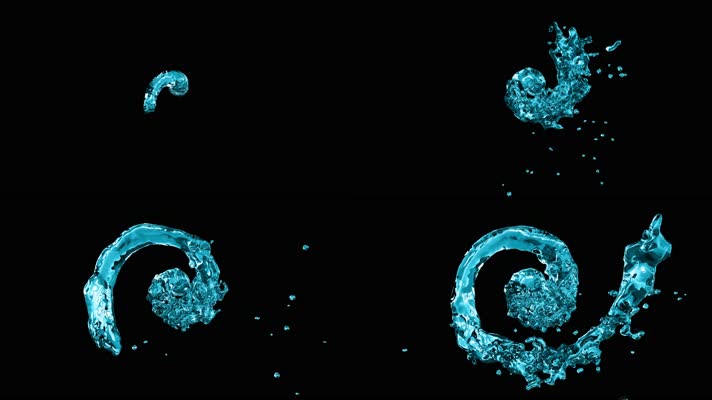 流体 水滴 水流 