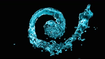 流体 水滴 水流 