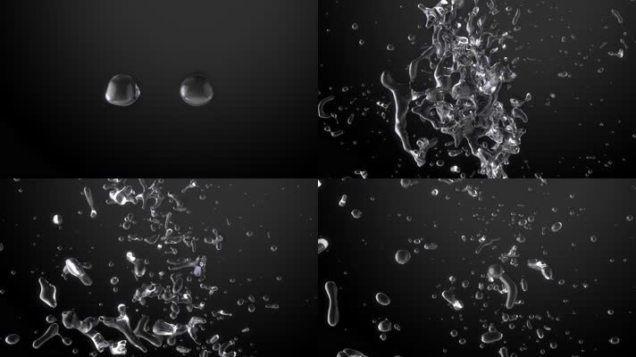 流体 水滴 水流 