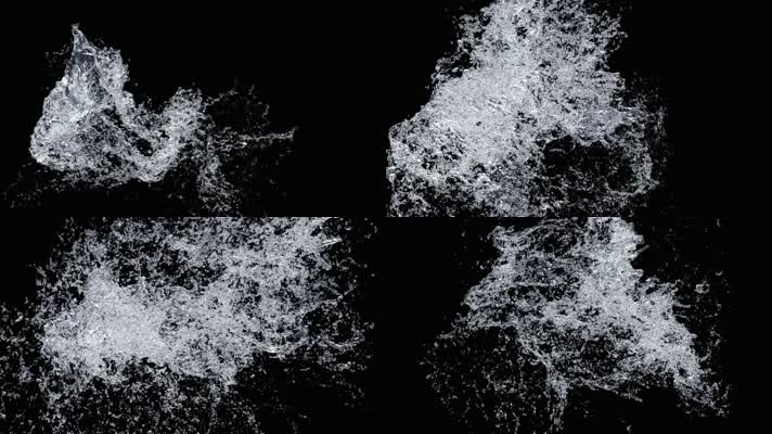 流体 水滴 水流 水花溅起 