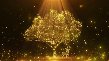 4K唯美金色圣诞背景循环