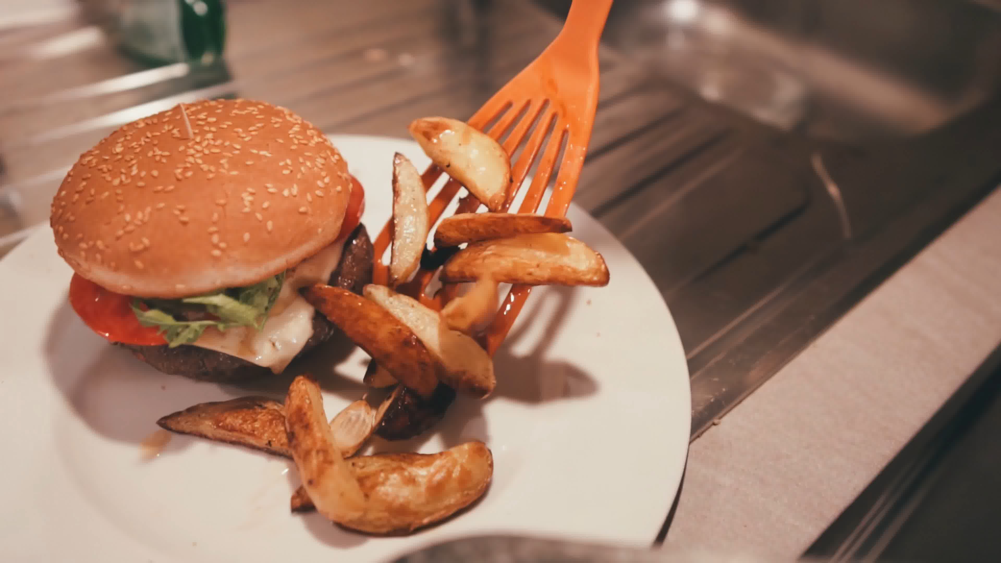 汉堡美食，制作汉堡