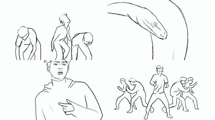 动感舞步，卡通人物跳舞