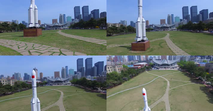 火箭航拍航空航天城市中国火箭航模沈阳