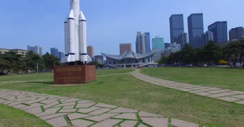 火箭航拍航空航天城市中国火箭航模沈阳