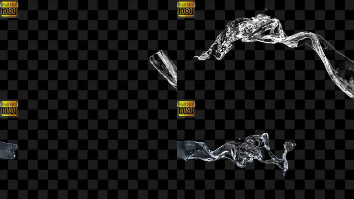 2组水花溅起 流体  