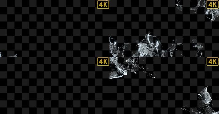 2组水花溅起 流体 水滴  