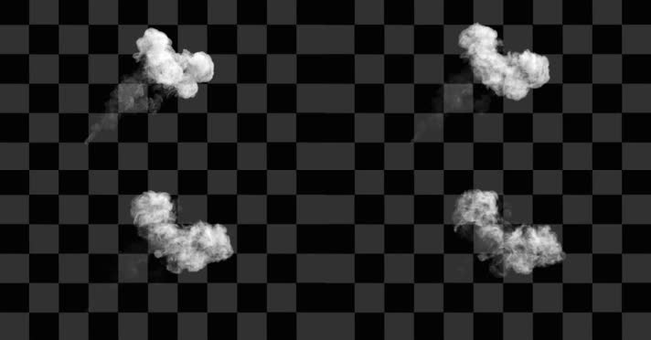 4K 白烟 烟雾 alpha透明通道  