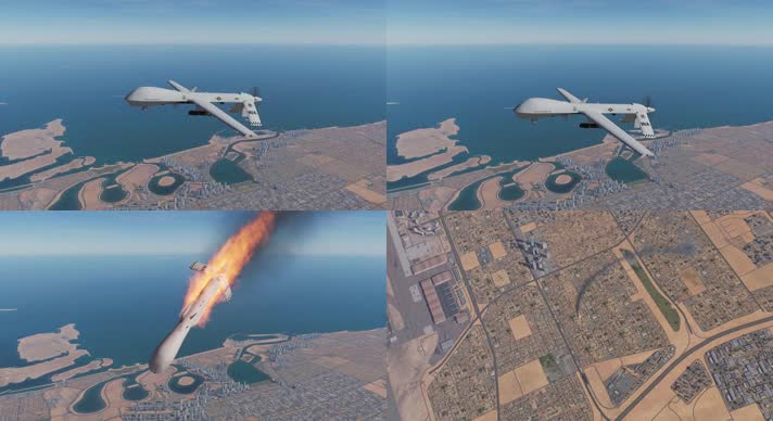 捕食者无人机，击落无人机