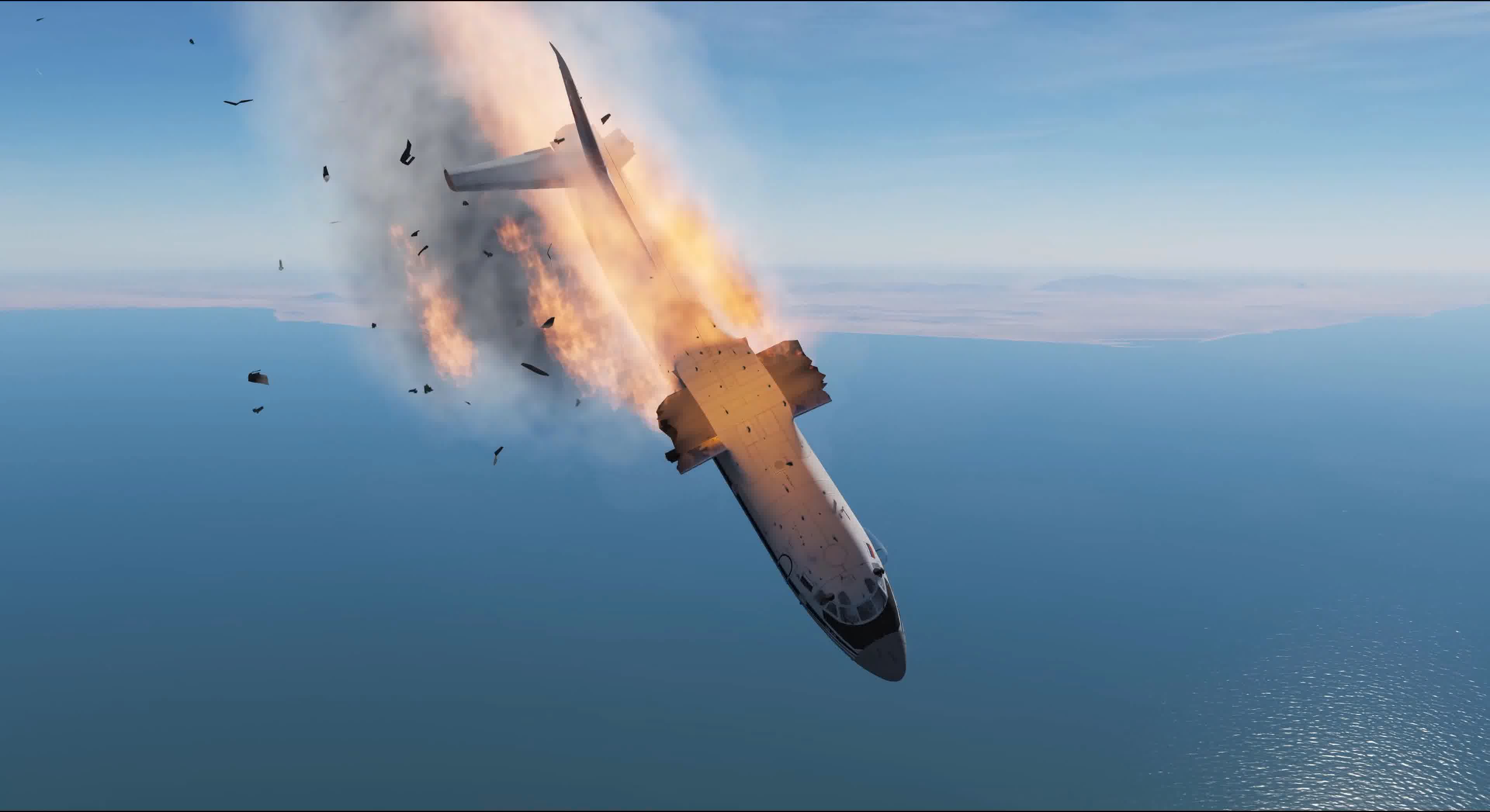 战争动画，战机空战，空空导弹击落