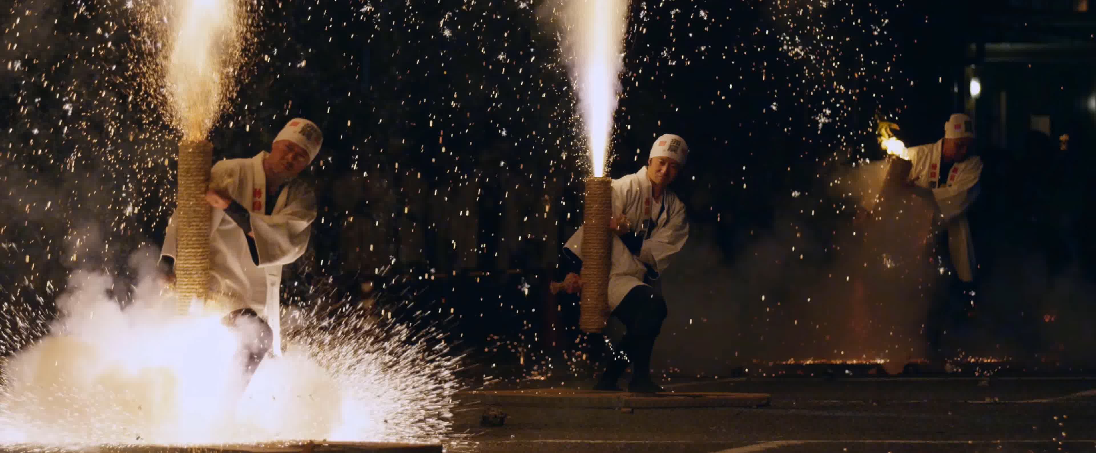 日本传统节日，放烟花