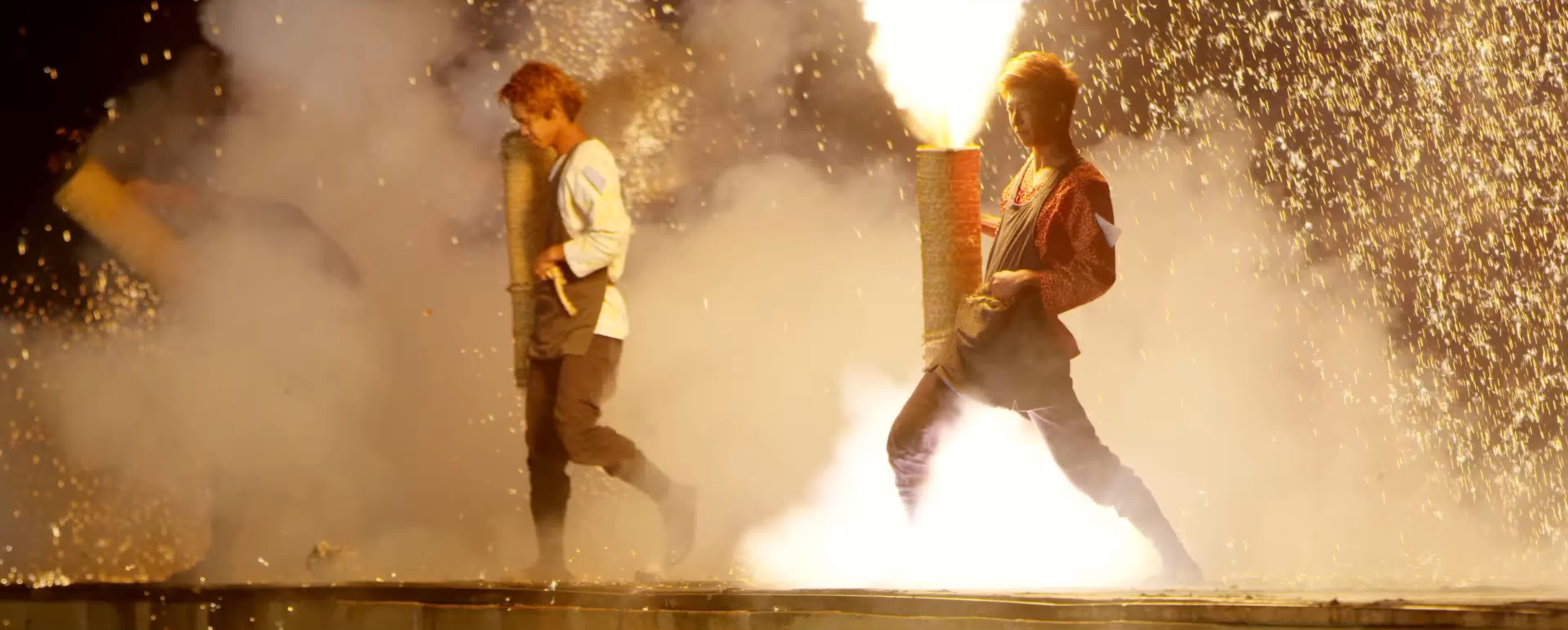 日本传统节日，放烟花