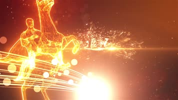 金色粒子光线年会片头 02