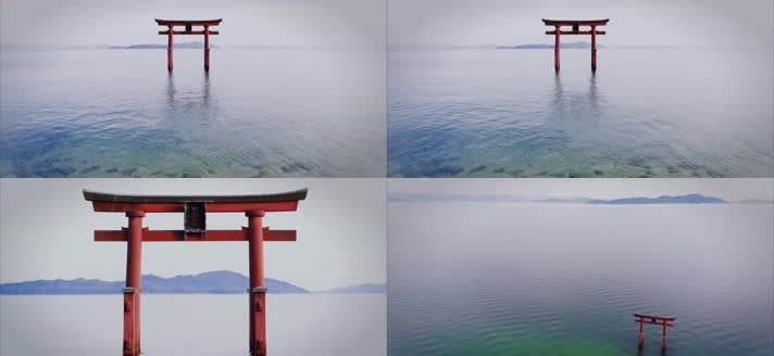 日本水上鸟居，白须神社
