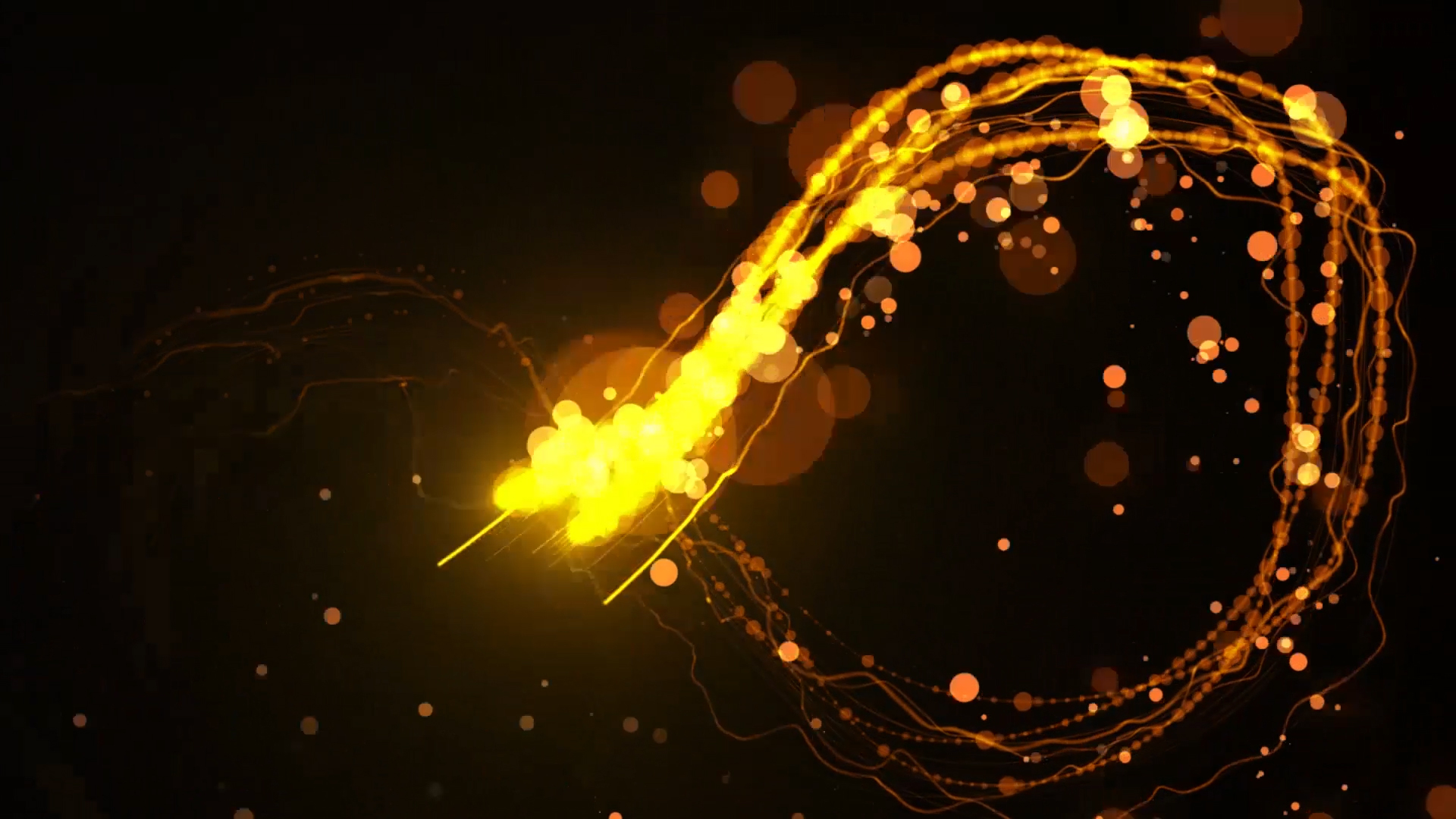 8款金色粒子流光光线AE模板