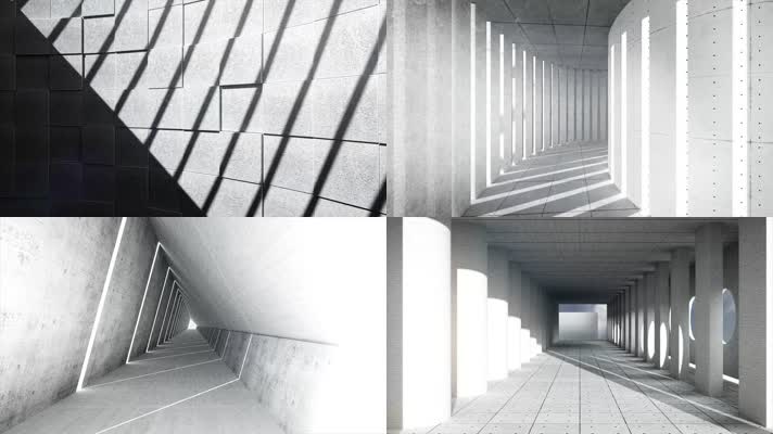 4K建筑光影意境效果