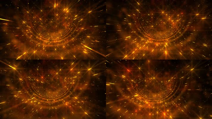 4K橙色金色穿越时光时空隧道颁奖背景视频