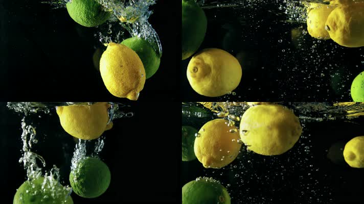 【4K】柠檬入水
