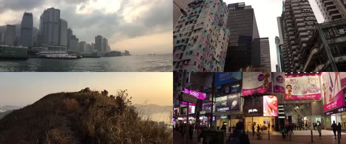 航拍香港，人文文化，繁荣生活