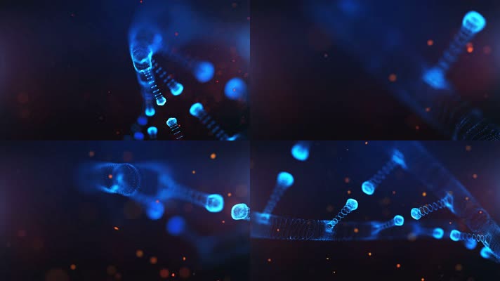 4K科技感DNA基因序列LED素材