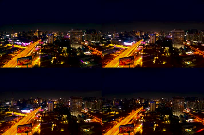 泰国曼谷城市夜景延时