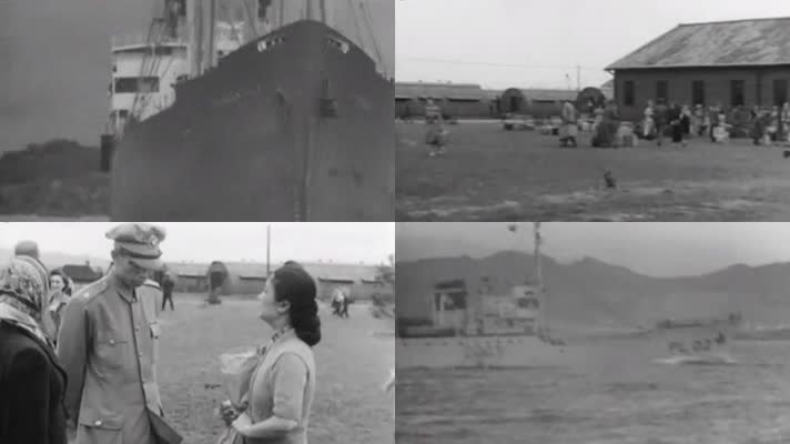 1950年朝鲜战争美国民众撤退军队前往韩国