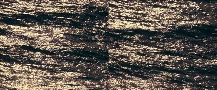 水面波光粼粼，波光点点