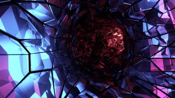 4K科幻时空隧道科技感隧道赛博朋克