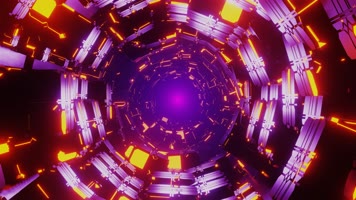 4K网络空间岩石时空隧道赛博朋克