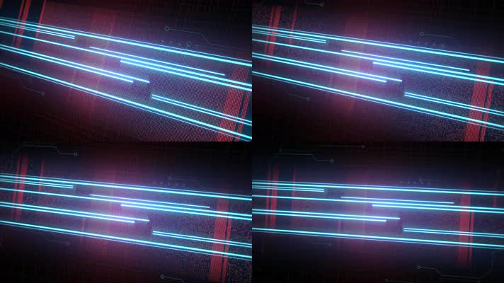 4K赛博朋克动画背景霓虹灯线