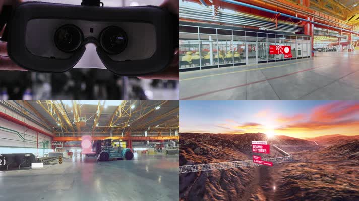 VR眼镜 VR头显 带上VR眼镜 宣传片素材