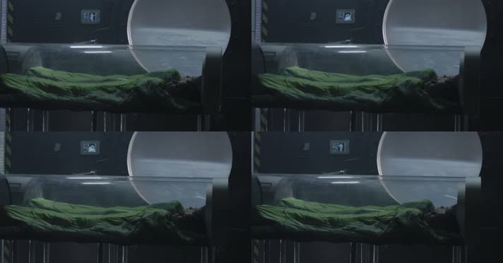 太空穿梭，星际穿越，宇航员睡觉