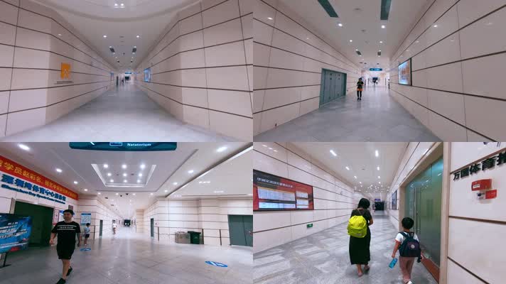 2.7k深圳地铁站的地下通道妈妈和小男孩跟拍