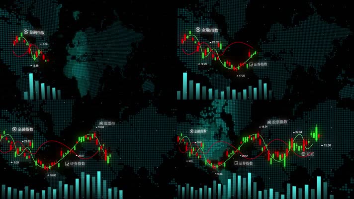 证券股票交易金融指数曲线图