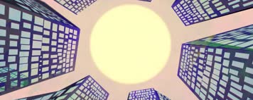 音乐背景，创意动画，色彩城市人物