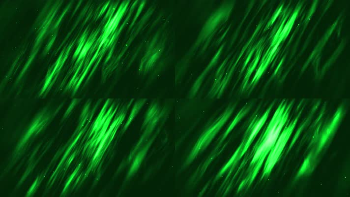 4K绿色绸布动态粒子视频
