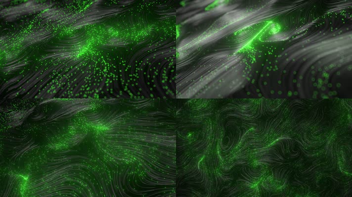 梦幻唯美绿色粒子背景