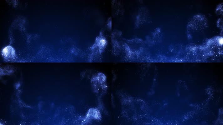 4K蓝色粒子环绕视频背景